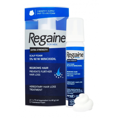 Regaine 5 Extra Strength Topical Foam For Men Minoxidil 73 ML
